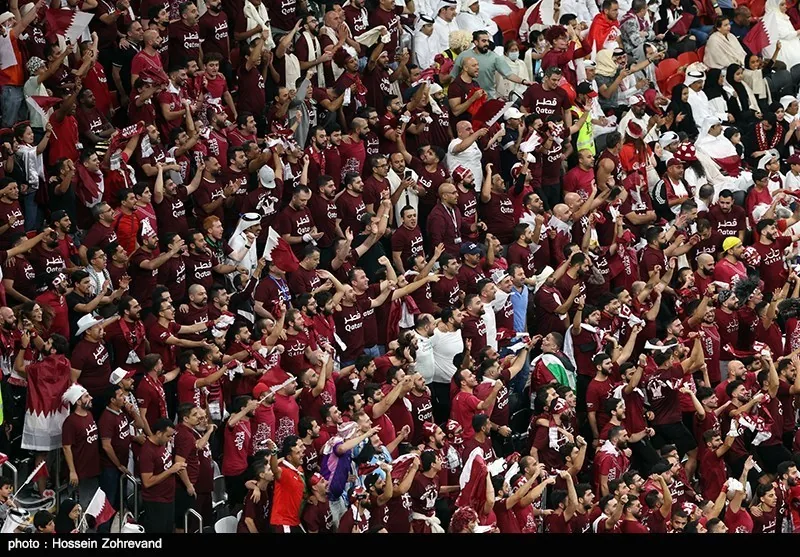 Supporters at the 2022 FIFA World Cup opening match between Qatar and Ecuador